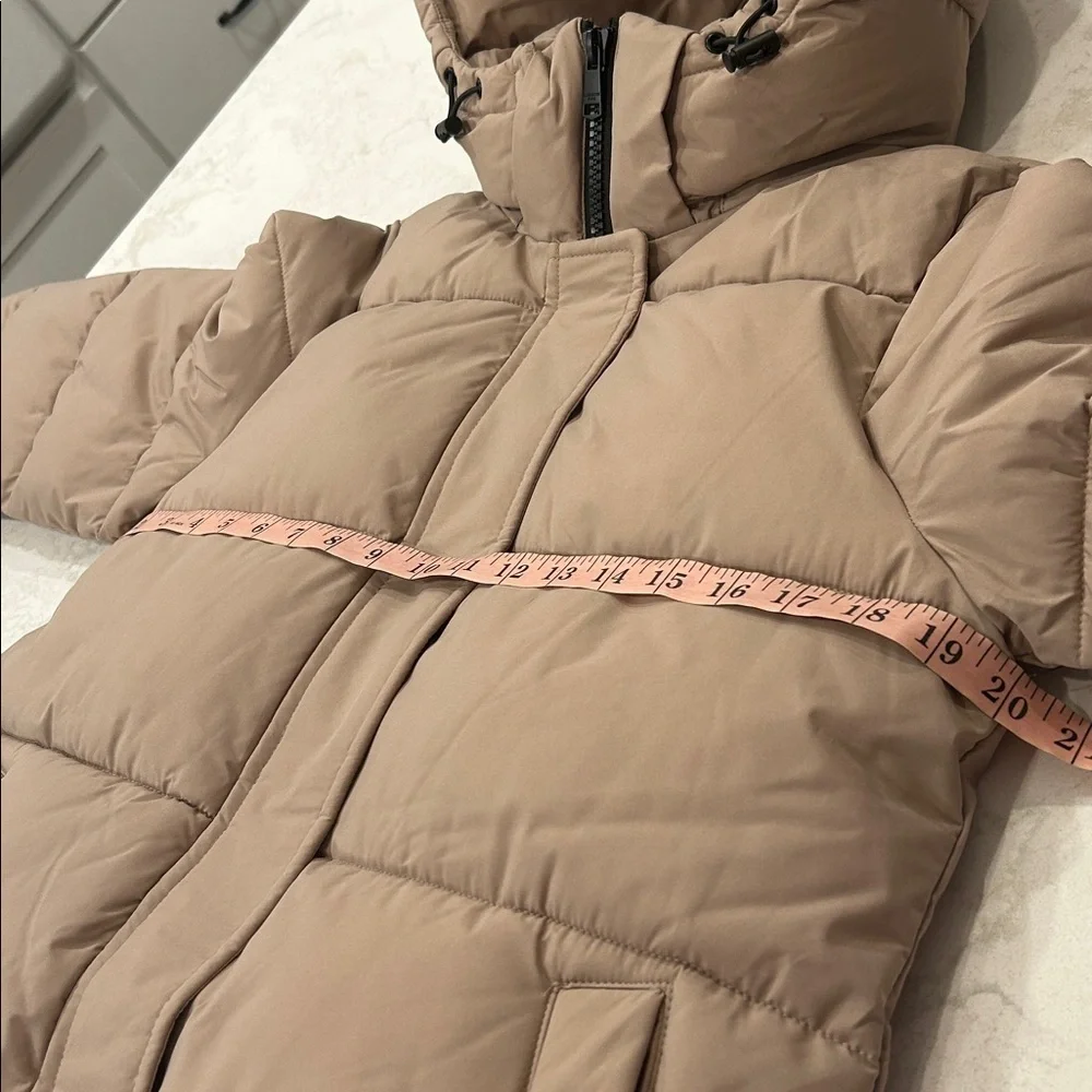 London Fog Women's Removable‎ Hood Ulta Long Puffer Coat - Latte